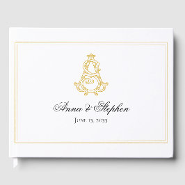 EDITABLE FARBEN ALS Monogram SA Monogram Book Gästebuch