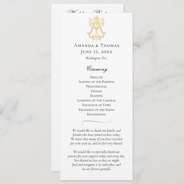 EDITABLE FARBEN AM Monogram TA Monogram Program Programm (Vorne/Hinten)