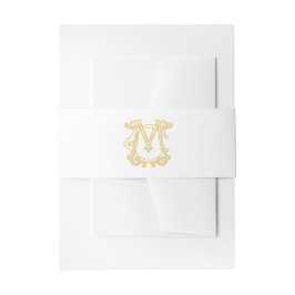 EDITABLE FARBEN CM Monogramm MC Monogramm Bauchban Einladungsbanderole