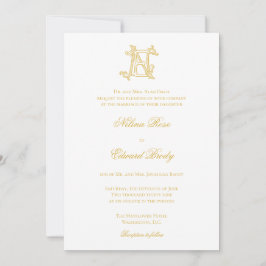EDITABLE FARBEN EN Monogramm NE Einladung