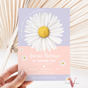Editable Farben JEDES ALTER DAisy Sommer Geburtsta Einladung
