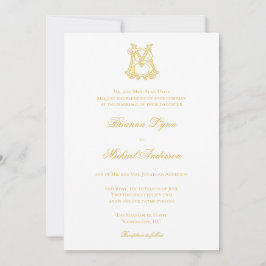 EDITABLE FARBEN MB Monogramm BM Einladung
