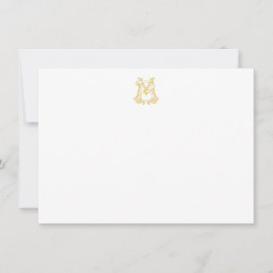 EDITABLE FARBEN MB Monogramm BM Monogramm-Notecard Mitteilungskarte