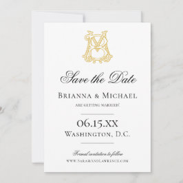EDITABLE FARBEN MB Monogramm BM Monogramm Save The Date