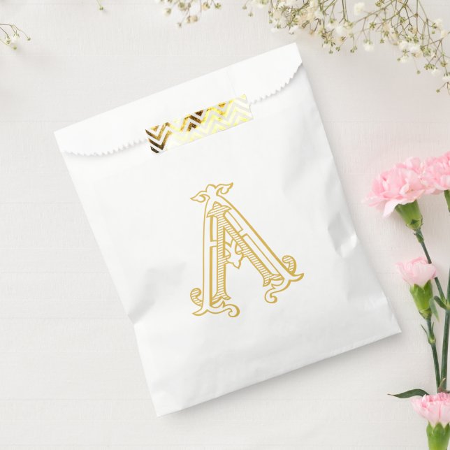 EDITABLE FARBEN OM Monogram-OM Logo bevorzugen Bag Geschenktütchen (Versiegelt)