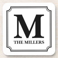 Editable Farbfamilienname/Bar/Restaurant-Monogramm