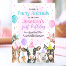 Editable Farm Girl Birthday Einladung, rosa Farm
