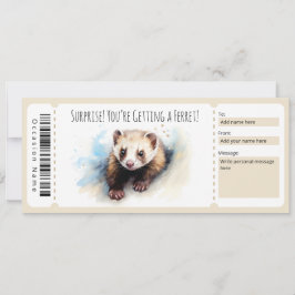 Editable Ferret Geschenkgutschein Einladung