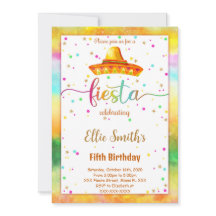 Editable Fiesta Birthday Einladung