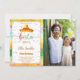 Editable Fiesta Birthday Foto Einladung