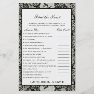 Editable Find the Guest Brautparty Game