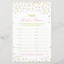 Editable finish Bride and Groom's Phrase Bridal