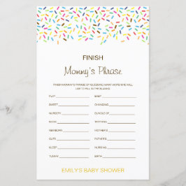 Editable Finish Mommy's Phrase Baby Shower