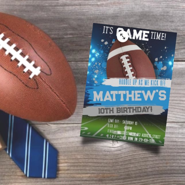 Editable Football Birthday Einladung (Von Creator hochgeladen)