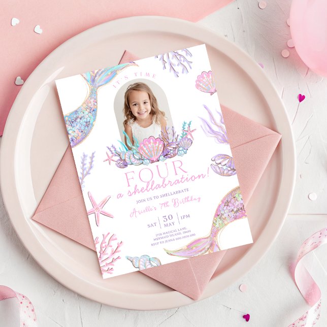 Editable Four Mermaid Tail Invitation Picture Four (Editable Four Mermaid Tail Invitation Picture Four
)