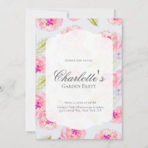 Editable French Garden Bridal Shower Invitation