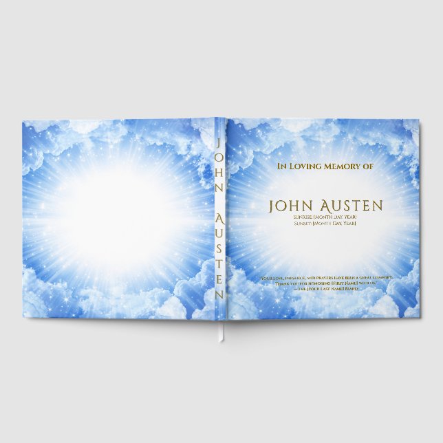 Editable Funeral Guest Book Gästebuch (Voll)