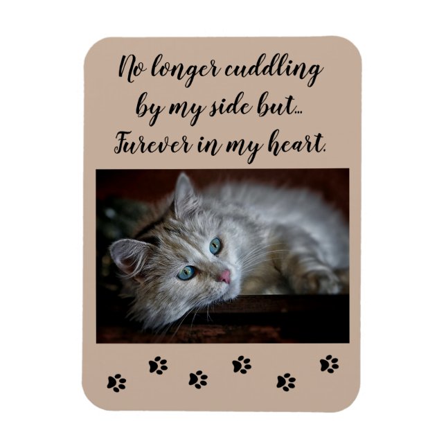 Editable Furever in meinem Herzen Magnet (Vertikal)