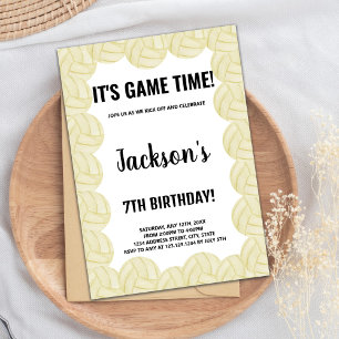 Editable Girls oder Boys Sports Party Card mit Net Einladung