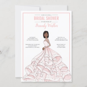 Editable Glam Bride Brautparty Einladung