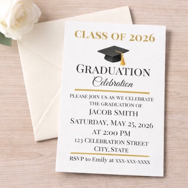 Editable Graduation Invitation 5x7  Einladung (Von Creator hochgeladen)