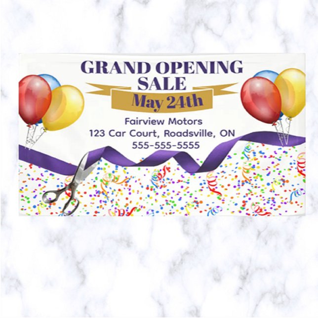 Editable Grand Opening Sale Banner (Von Creator hochgeladen)