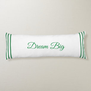 Editable Green Dream Big Text auf weißem Kissen