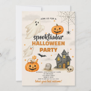 Editable Halloween Invite   Magische Spooky Nacht Einladung