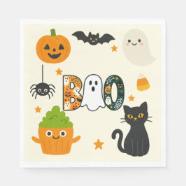 Editable Halloween - Little Monster Bash - Serviette