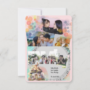 Editable Happy Family Carte photo