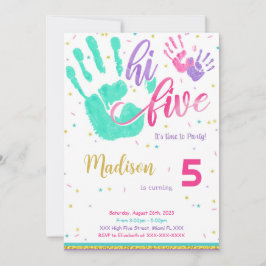 Editable High Five Birthday Einladung