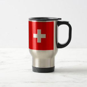Editable Hintergrund, die Flagge von der Schweiz Reisebecher