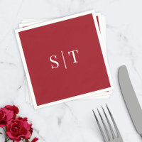 Editable Hintergrundfarbe Hochzeit Monogram Napkin