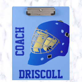 Editable Hockey Coach Clipboard Klemmbrett