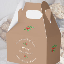 Editable Holiday Backgeschenk Brown Frohe Weihnach Geschenkschachtel