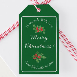 Editable Holiday Backgeschenk Grün Frohe Weihnacht Geschenkanhänger