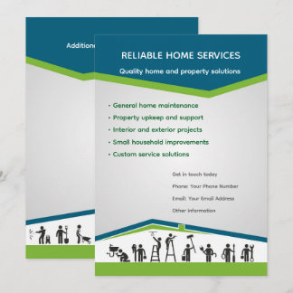 Editable Home Services Flyer Template Einladung