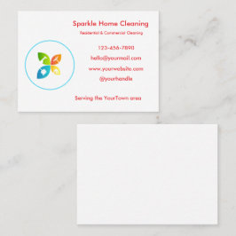 Editable House Cleaning Business Card Visitenkarte