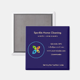 Editable House Cleaning Business Magnet Modern Des