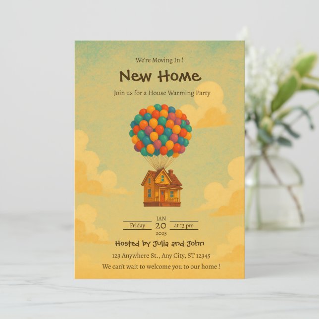 Editable Housewarming Invitation (Debout devant)