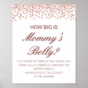 Editable How Big is Mommy's Belly Game Poster