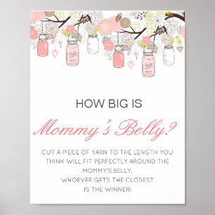 Editable How Big is Mommy's Belly Game Poster