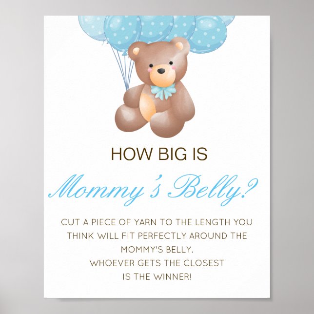 Editable How Big is Mommy's Bly Game Poster (Vorne)