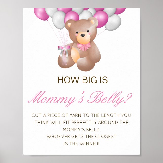 Editable How Big is Mommy's Bly Game Poster (Vorne)