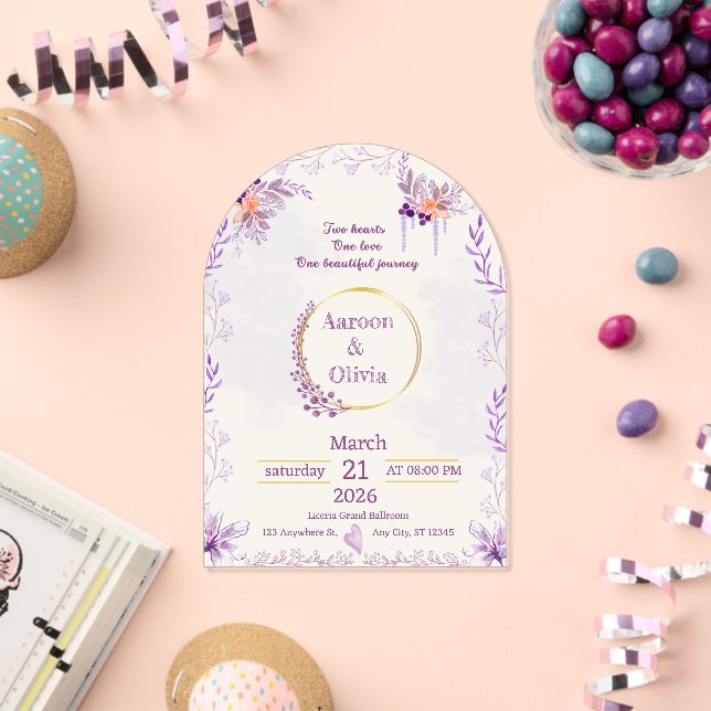 Editable Intimate Garden Wedding Invitation Acryleinladungen (Insitu (Feier))