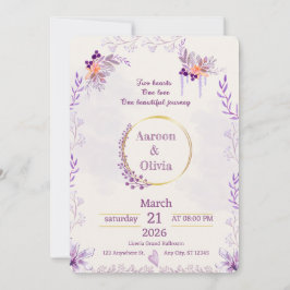 Editable Intimate Garden Wedding Invitation Einladung