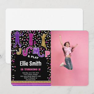 Editable Jump Foto Einladung