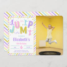 Editable Jump Foto Einladung