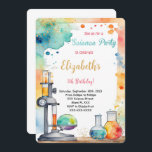 Editable Kids Science Birthday Party Einladung<br><div class="desc">Editable Kids Science Geburtstagsfeier Einladung</div>