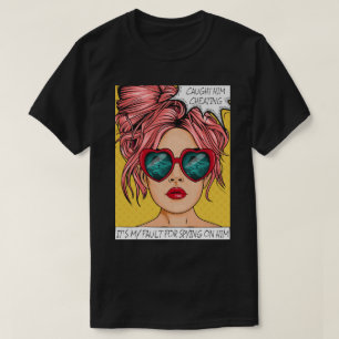 Editable L'A Attrapé Triching Pop Art T-Shirt